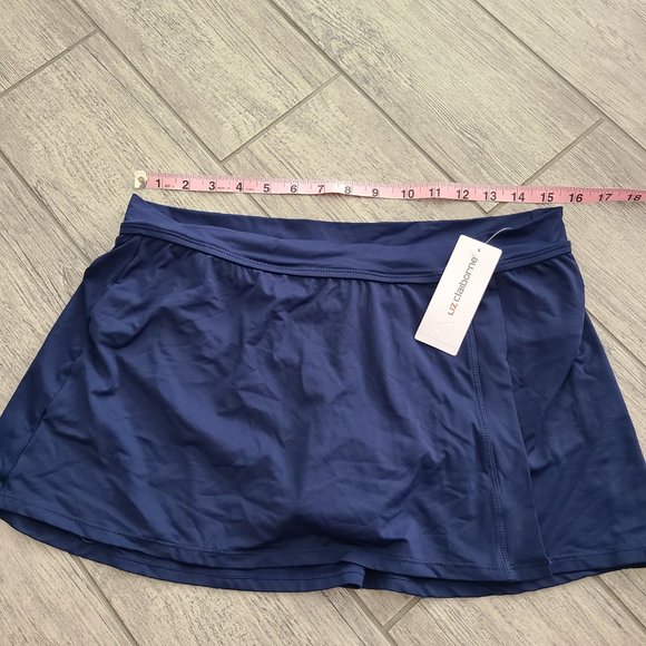Liz Claiborne women's swim bottom skirt navy blue size 12 NWT - Picture 7 of 13